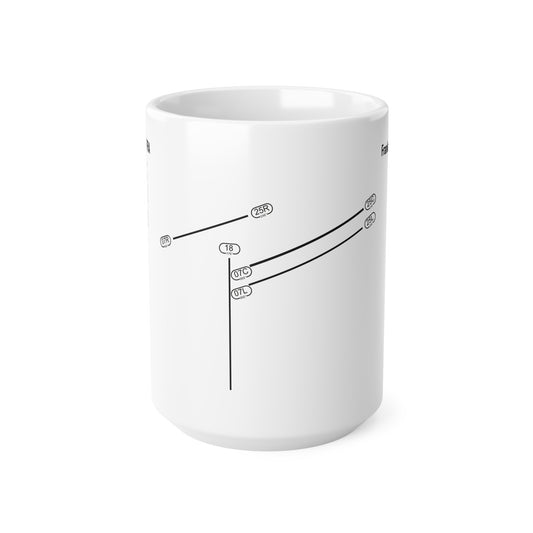 Frankfurt Airport Runway Mug - White Edition
