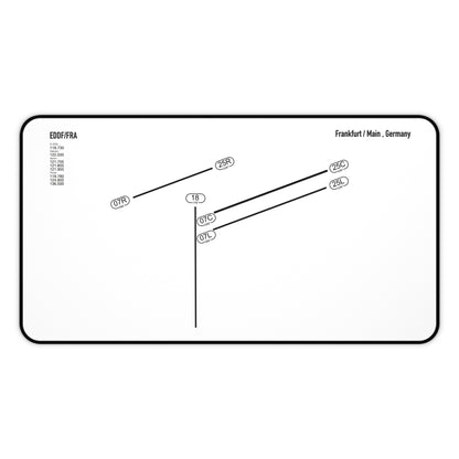 Frankfurt Airport Runway Desk Mat - White Edition