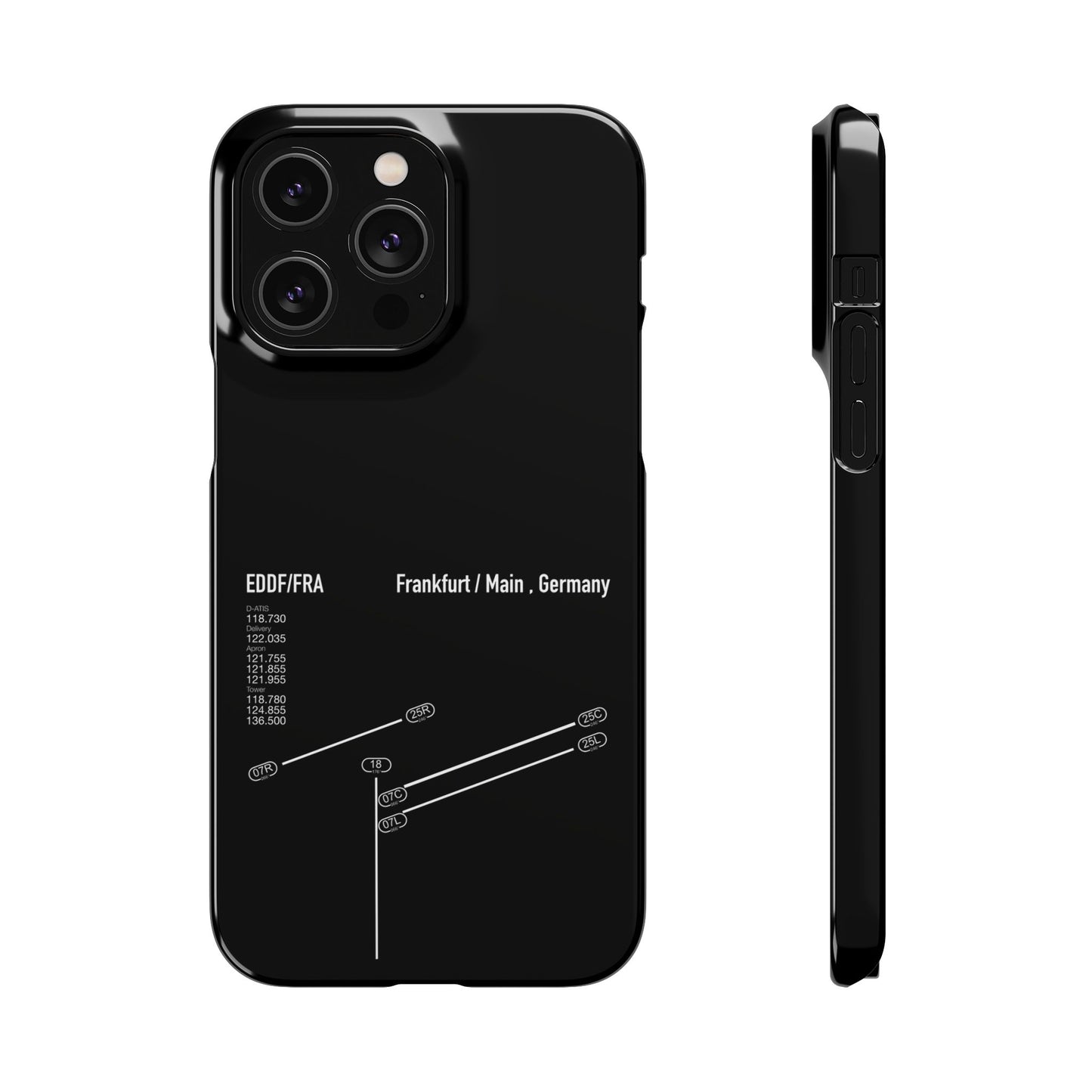 Frankfurt Airport Runway Phone Case - Black Edition