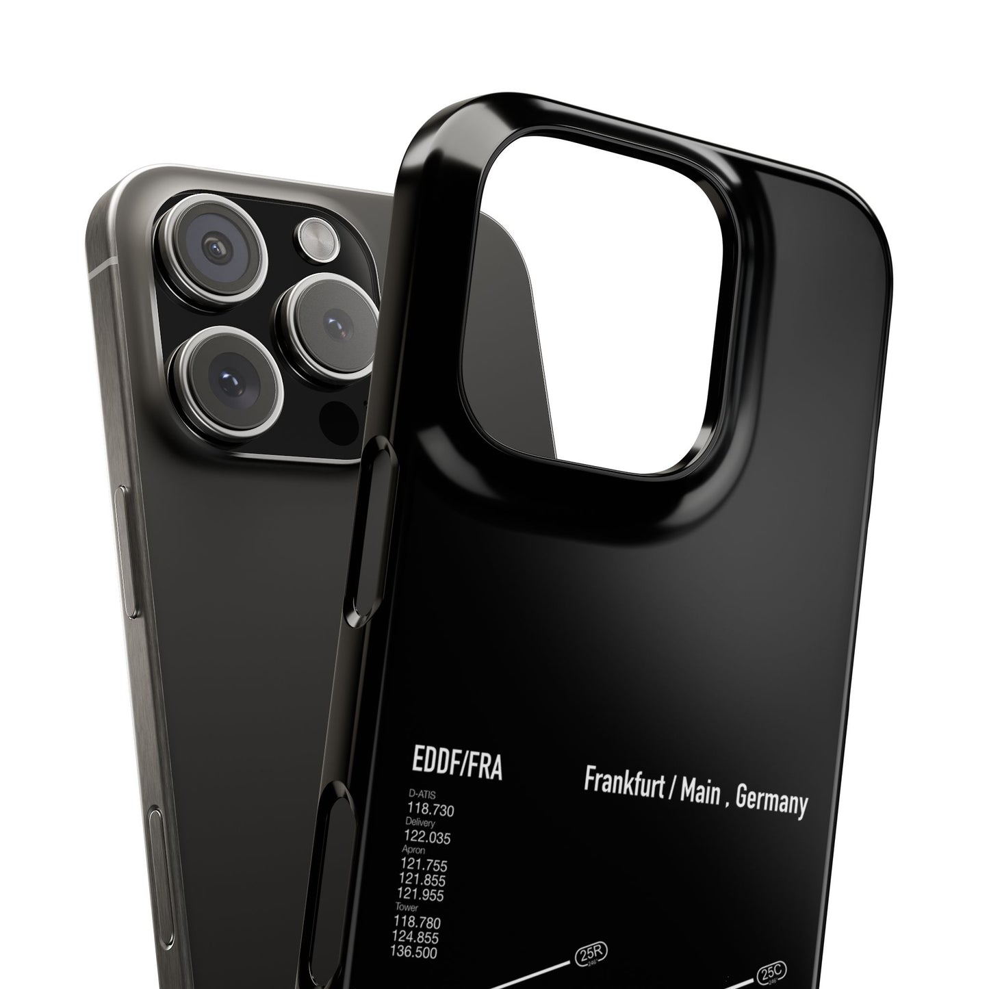 Frankfurt Airport Runway Phone Case - Black Edition