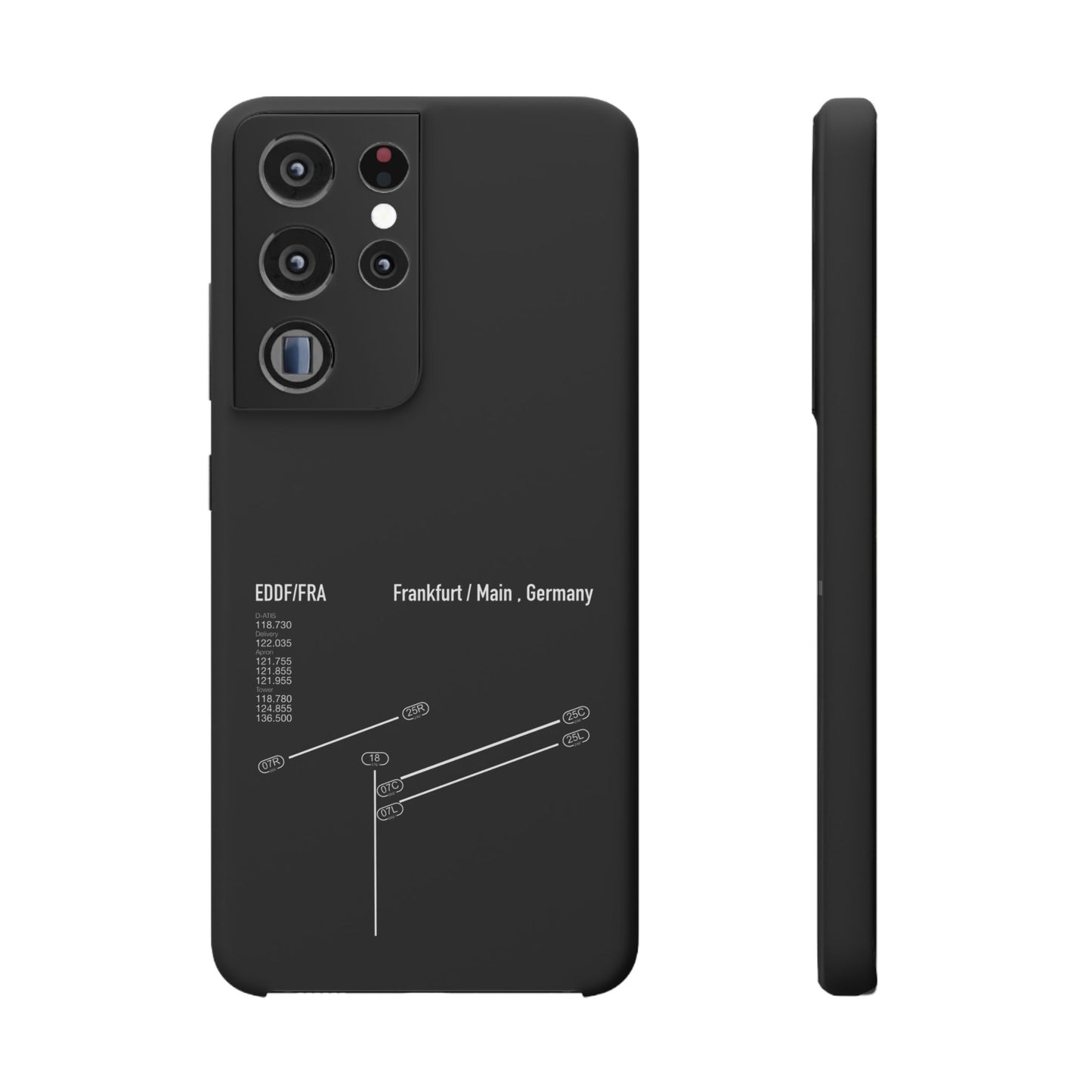 Frankfurt Airport Runway Phone Case - Black Edition