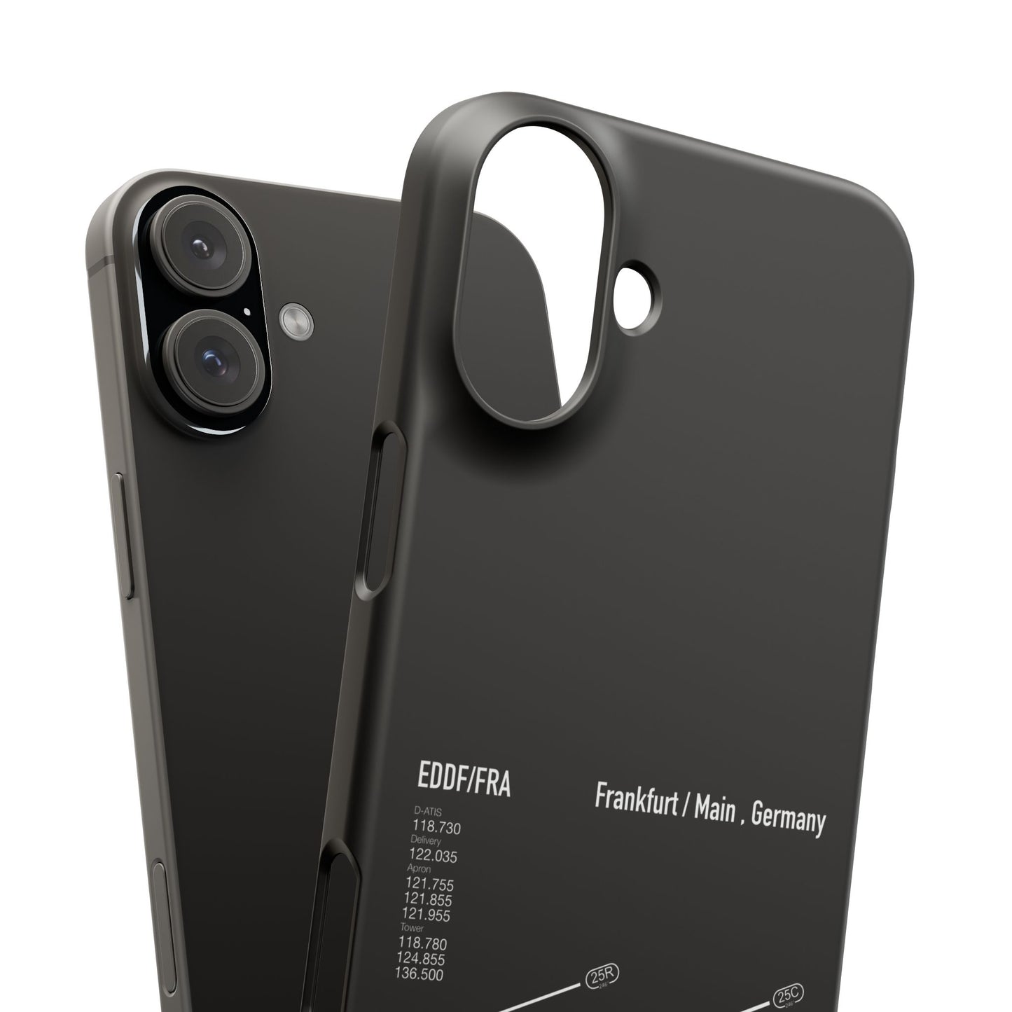 Frankfurt Airport Runway Phone Case - Black Edition