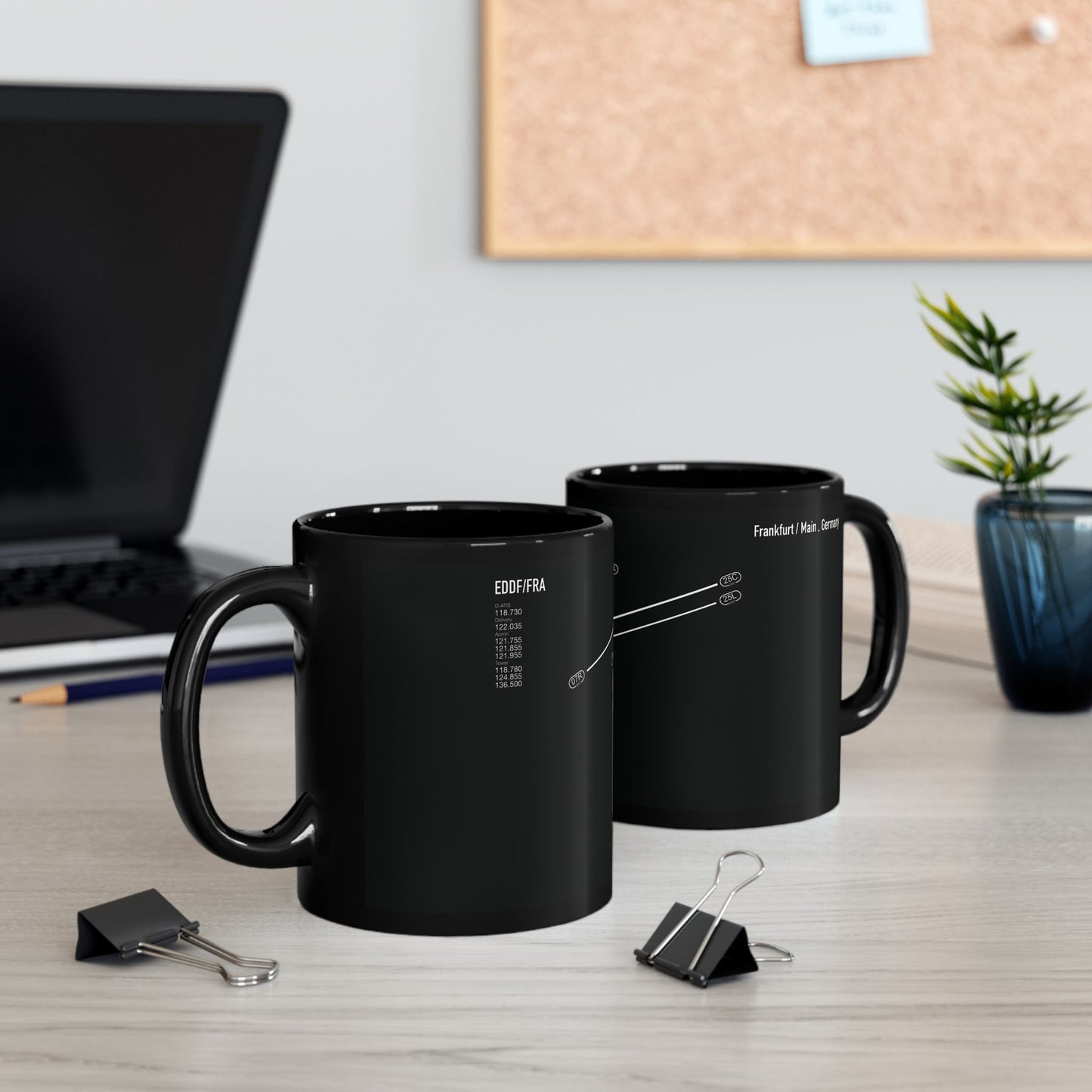 Frankfurt Airport Runway Mug - Black Edition