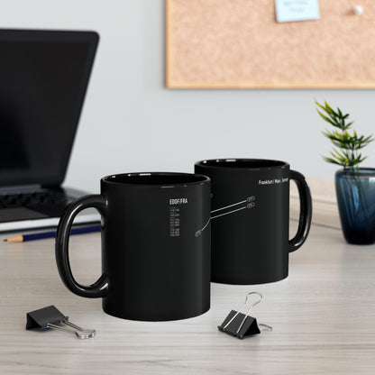 Frankfurt Airport Runway Mug - Black Edition