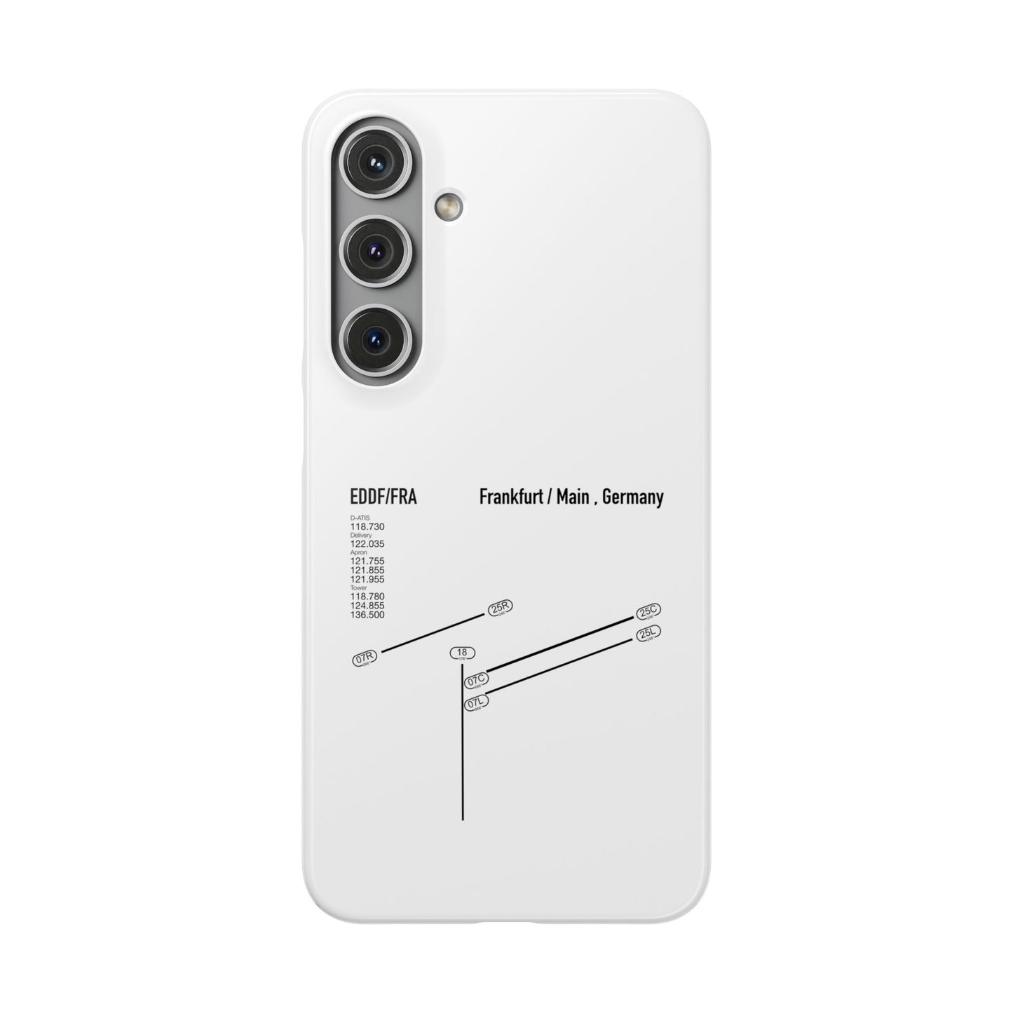 Frankfurt Airport Runway Phone Case - White Edition