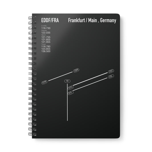Frankfurt Airport Runway Notebook - Black Edition