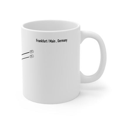 Frankfurt Airport Runway Mug - White Edition