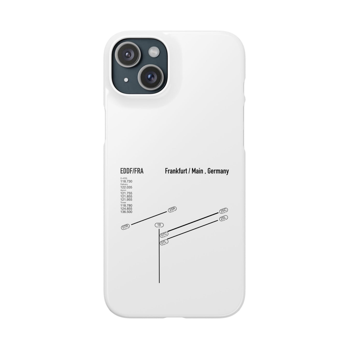 Frankfurt Airport Runway Phone Case - White Edition