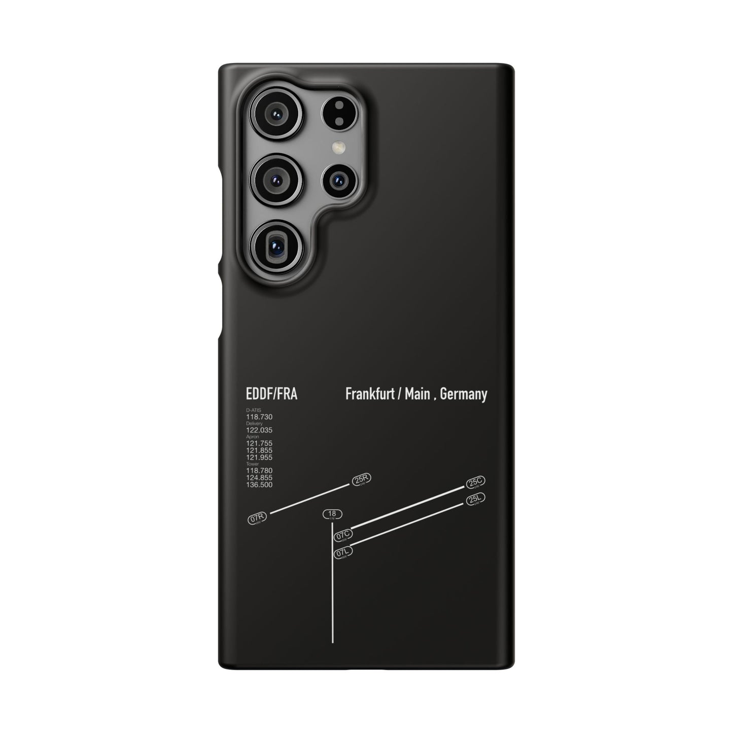 Frankfurt Airport Runway Phone Case - Black Edition