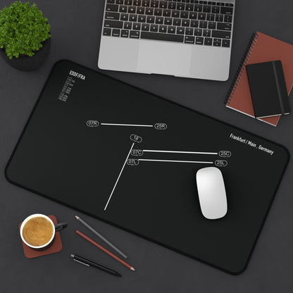 Frankfurt Airport Runway Desk Mat - Black Edition