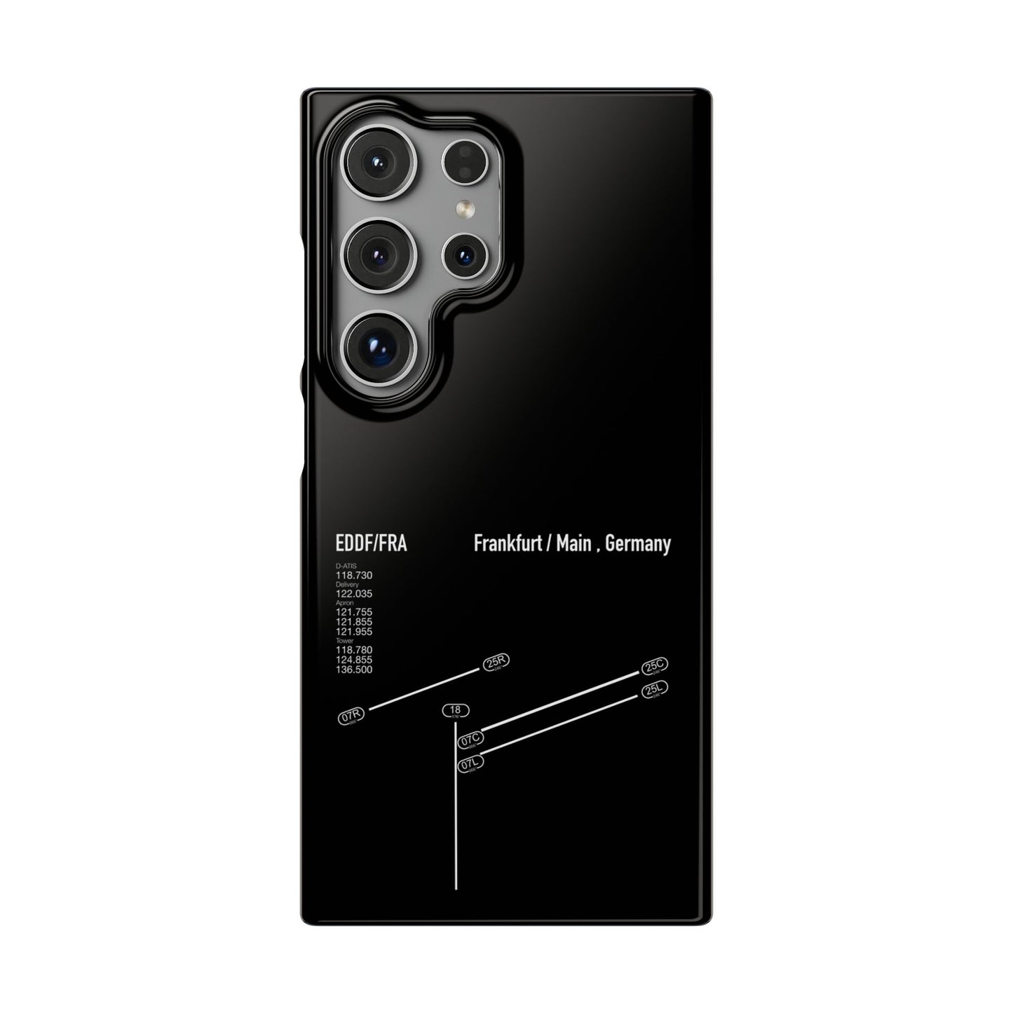 Frankfurt Airport Runway Phone Case - Black Edition
