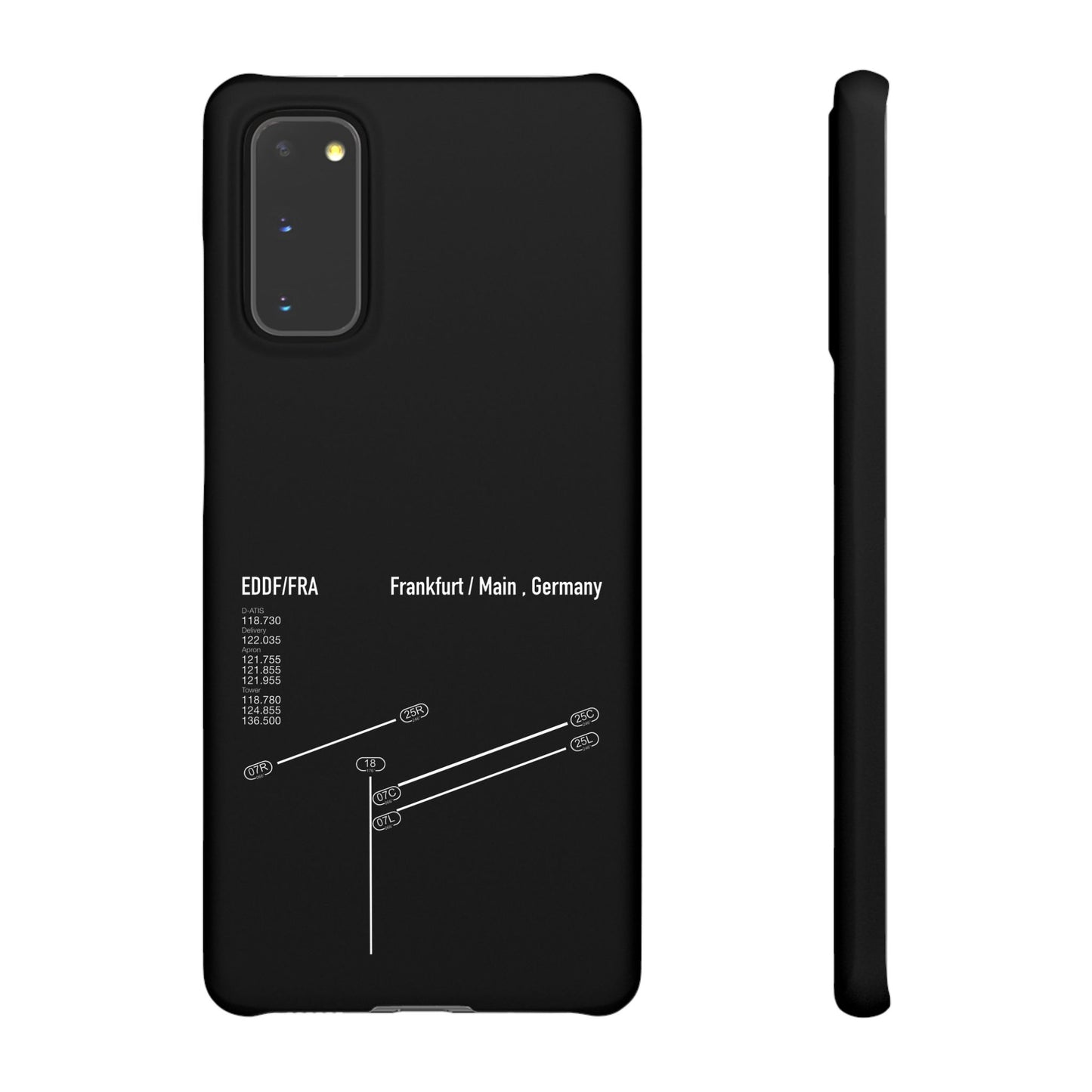 Frankfurt Airport Runway Phone Case - Black Edition