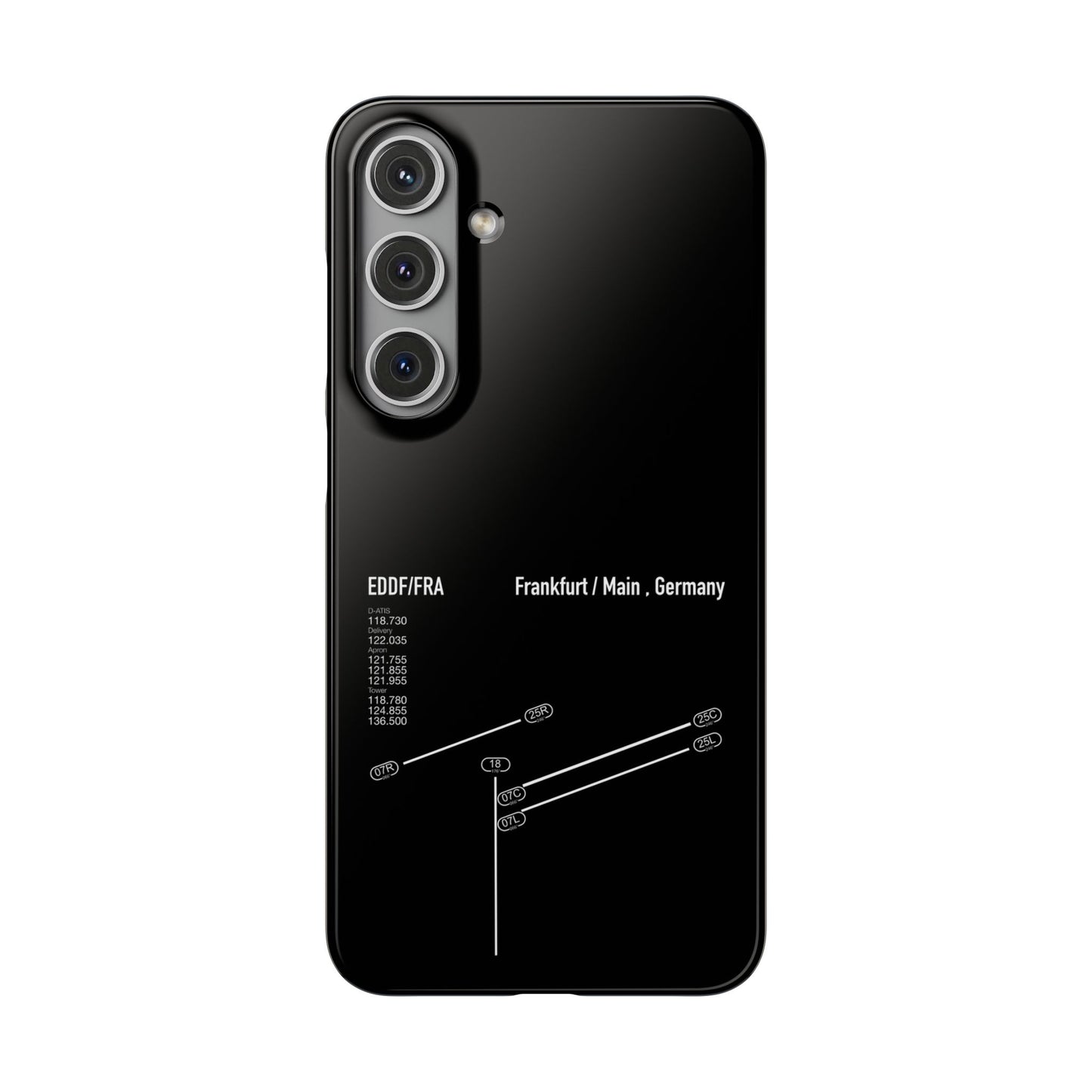 Frankfurt Airport Runway Phone Case - Black Edition