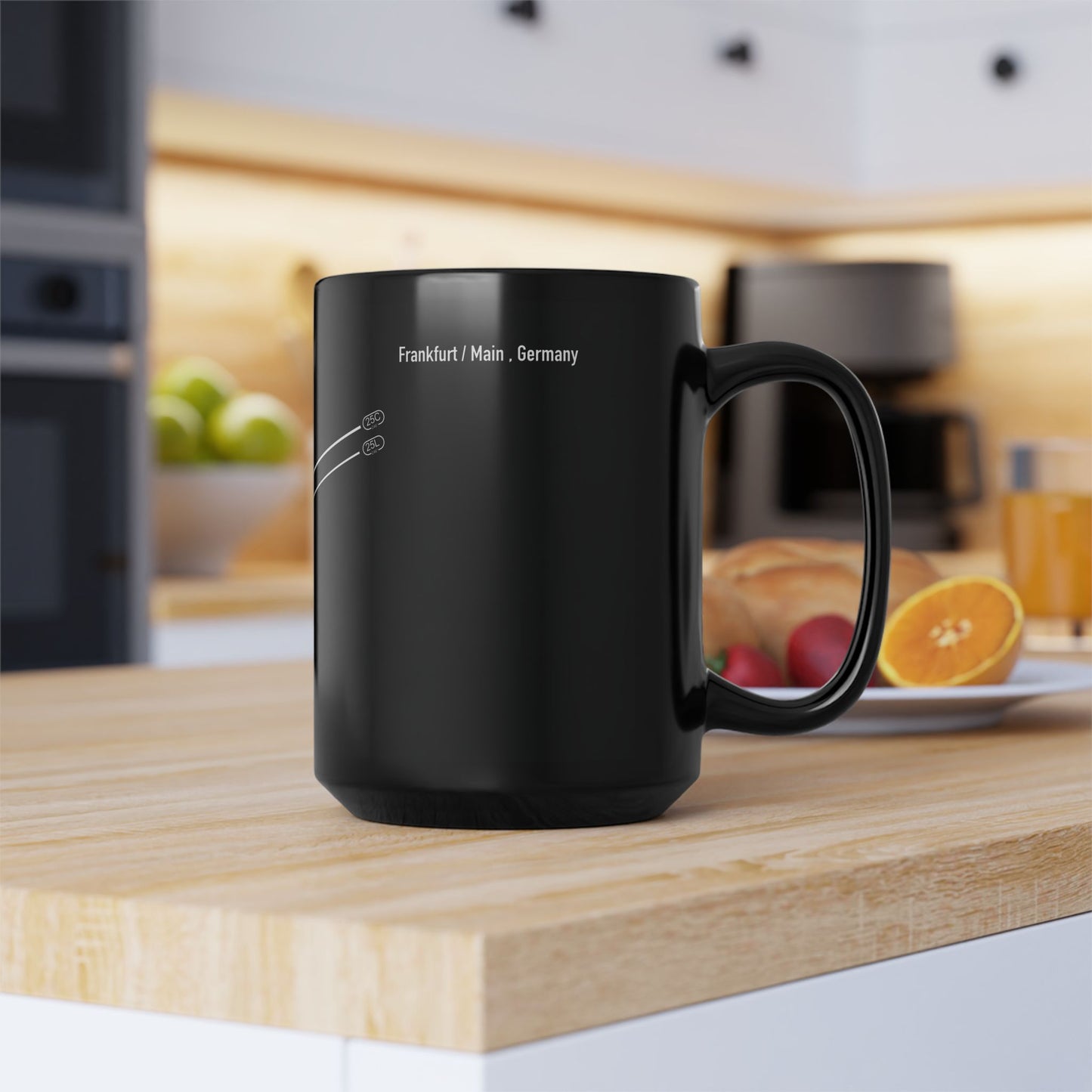 Frankfurt Airport Runway Mug - Black Edition