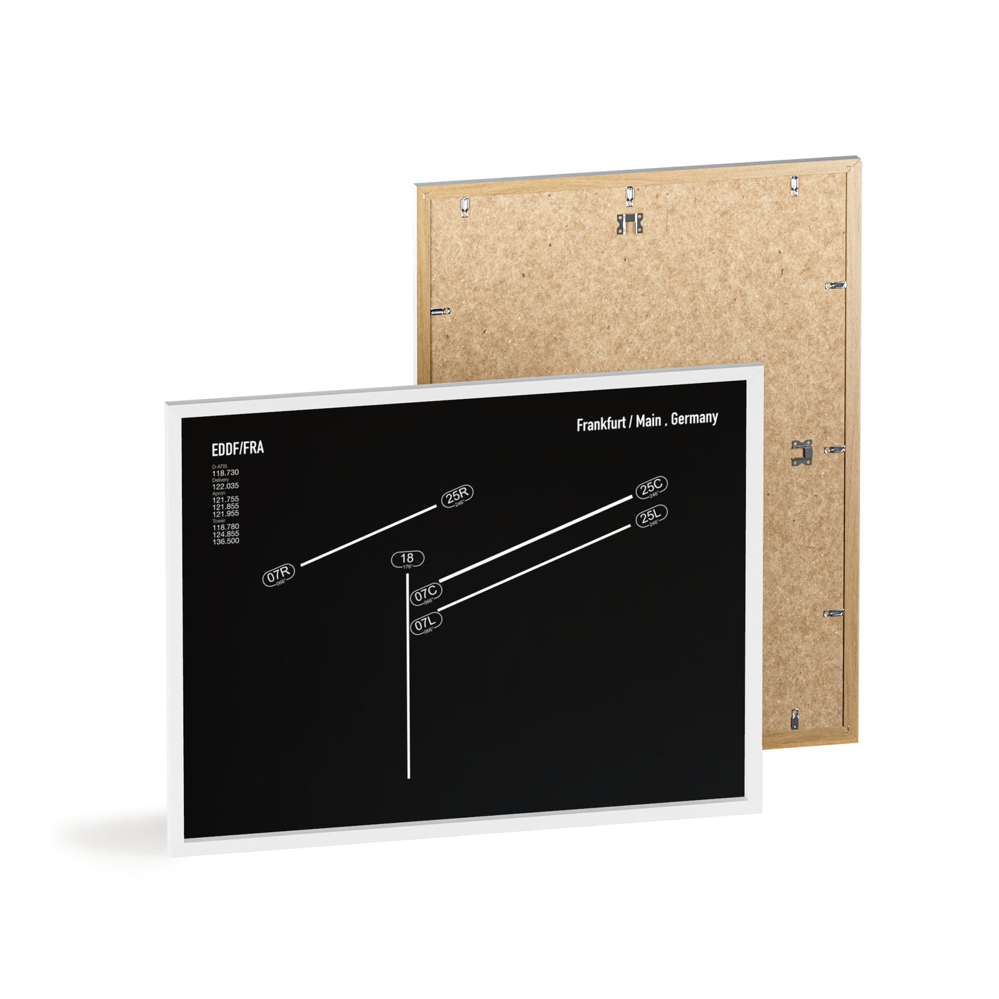 Frankfurt Airport Runway Poster - Black Edition