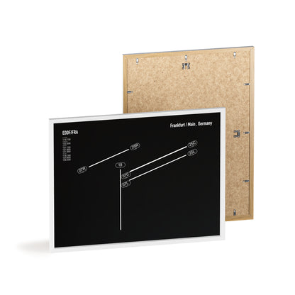 Frankfurt Airport Runway Poster - Black Edition
