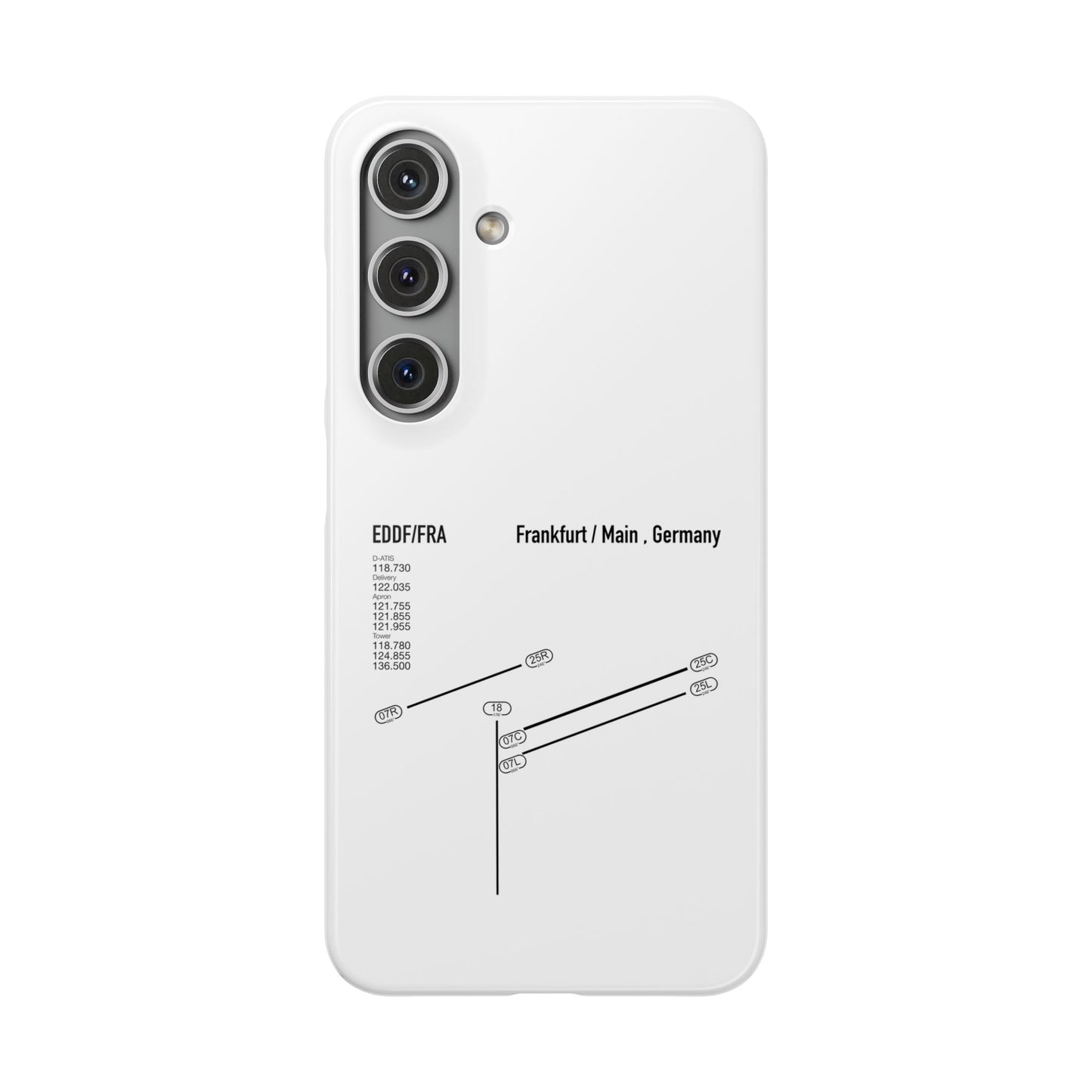 Frankfurt Airport Runway Phone Case - White Edition