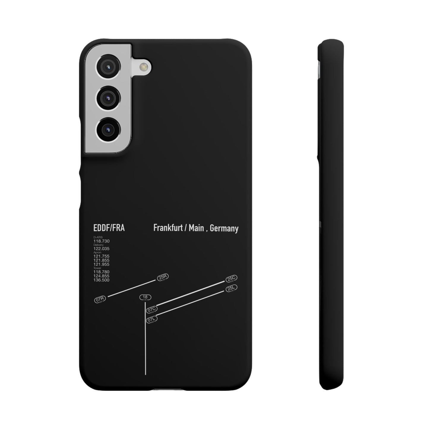 Frankfurt Airport Runway Phone Case - Black Edition