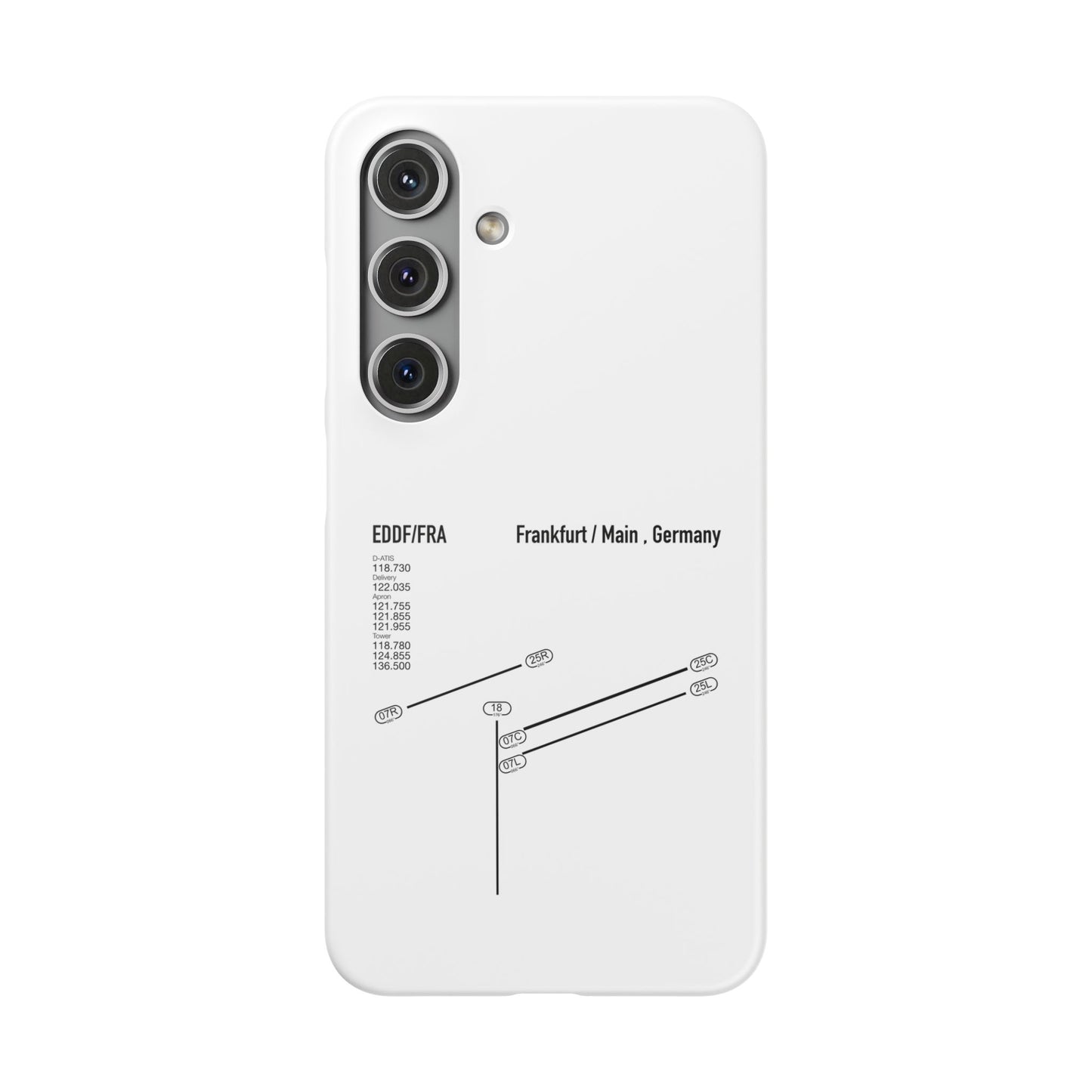 Frankfurt Airport Runway Phone Case - White Edition