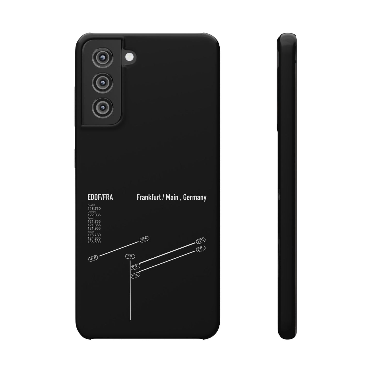 Frankfurt Airport Runway Phone Case - Black Edition