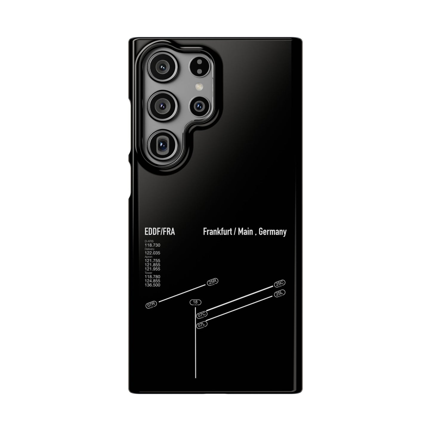Frankfurt Airport Runway Phone Case - Black Edition