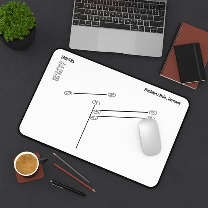 Frankfurt Airport Runway Desk Mat - White Edition