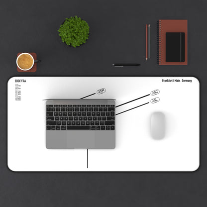 Frankfurt Airport Runway Desk Mat - White Edition