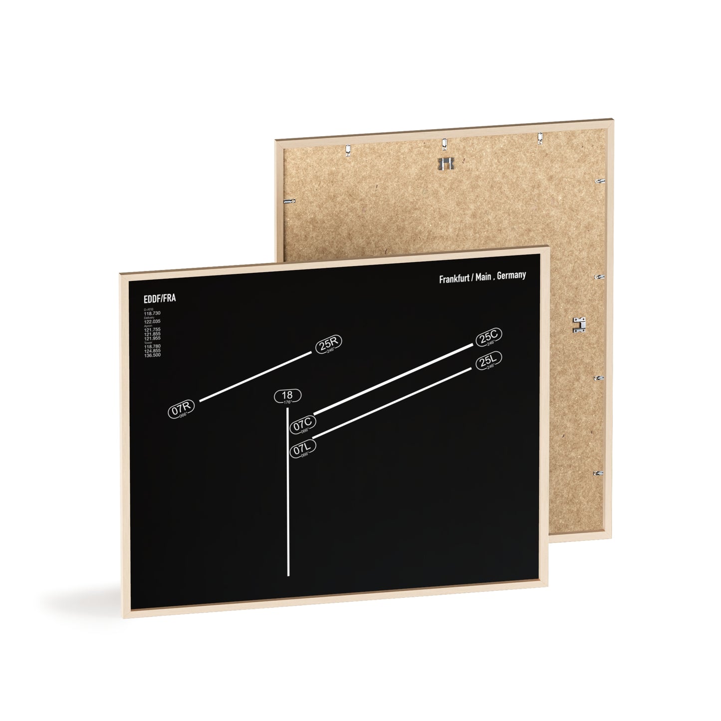 Frankfurt Airport Runway Poster - Black Edition