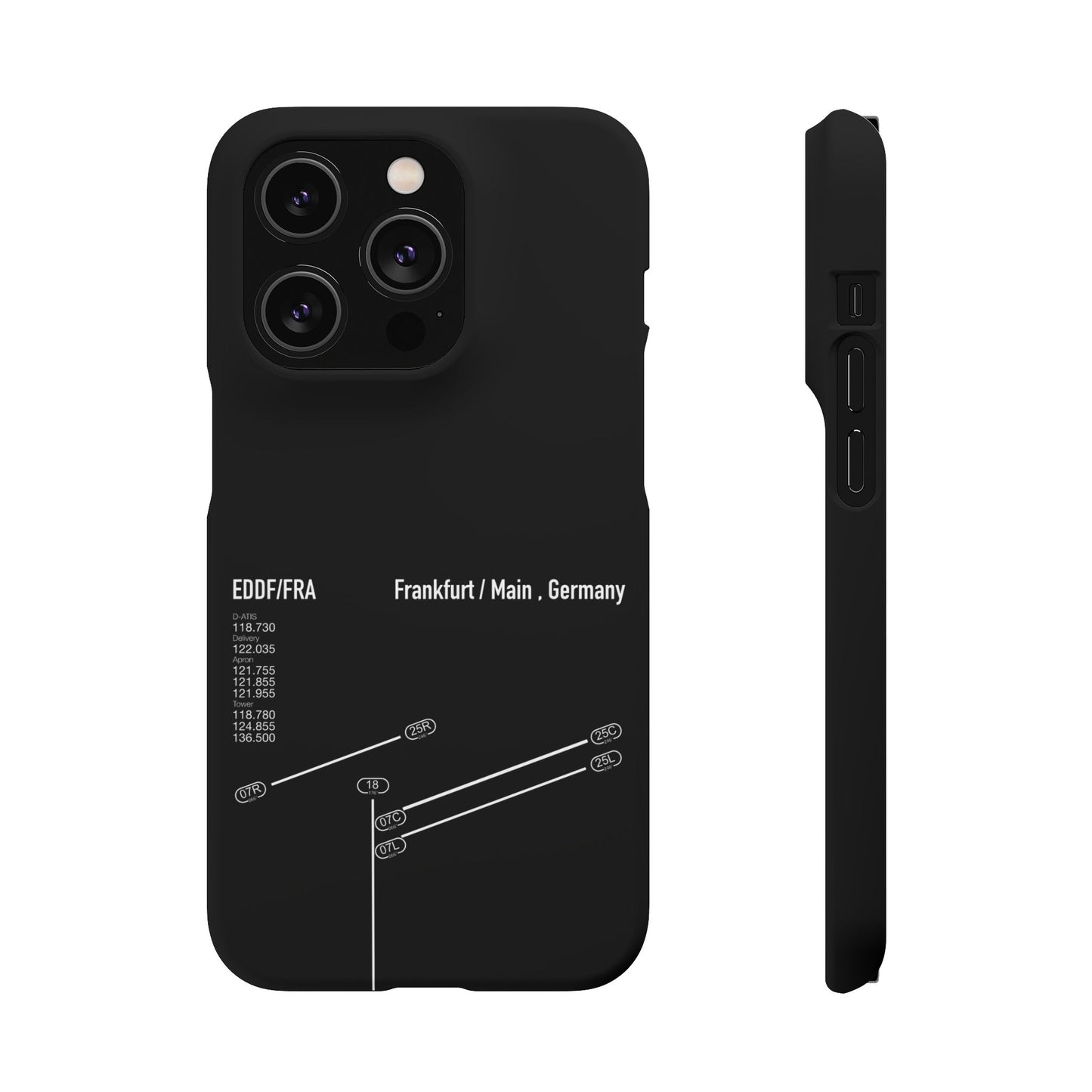 Frankfurt Airport Runway Phone Case - Black Edition