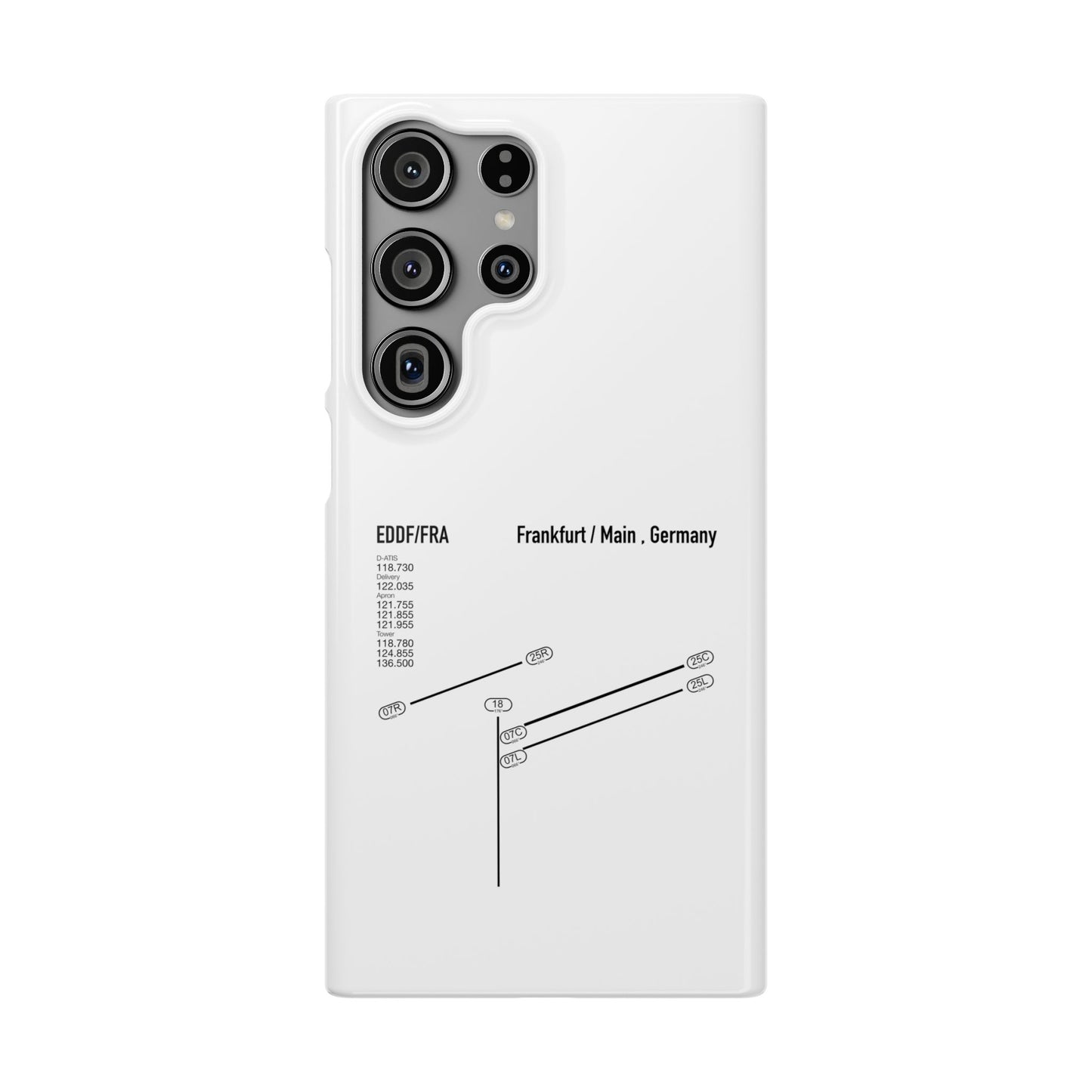 Frankfurt Airport Runway Phone Case - White Edition