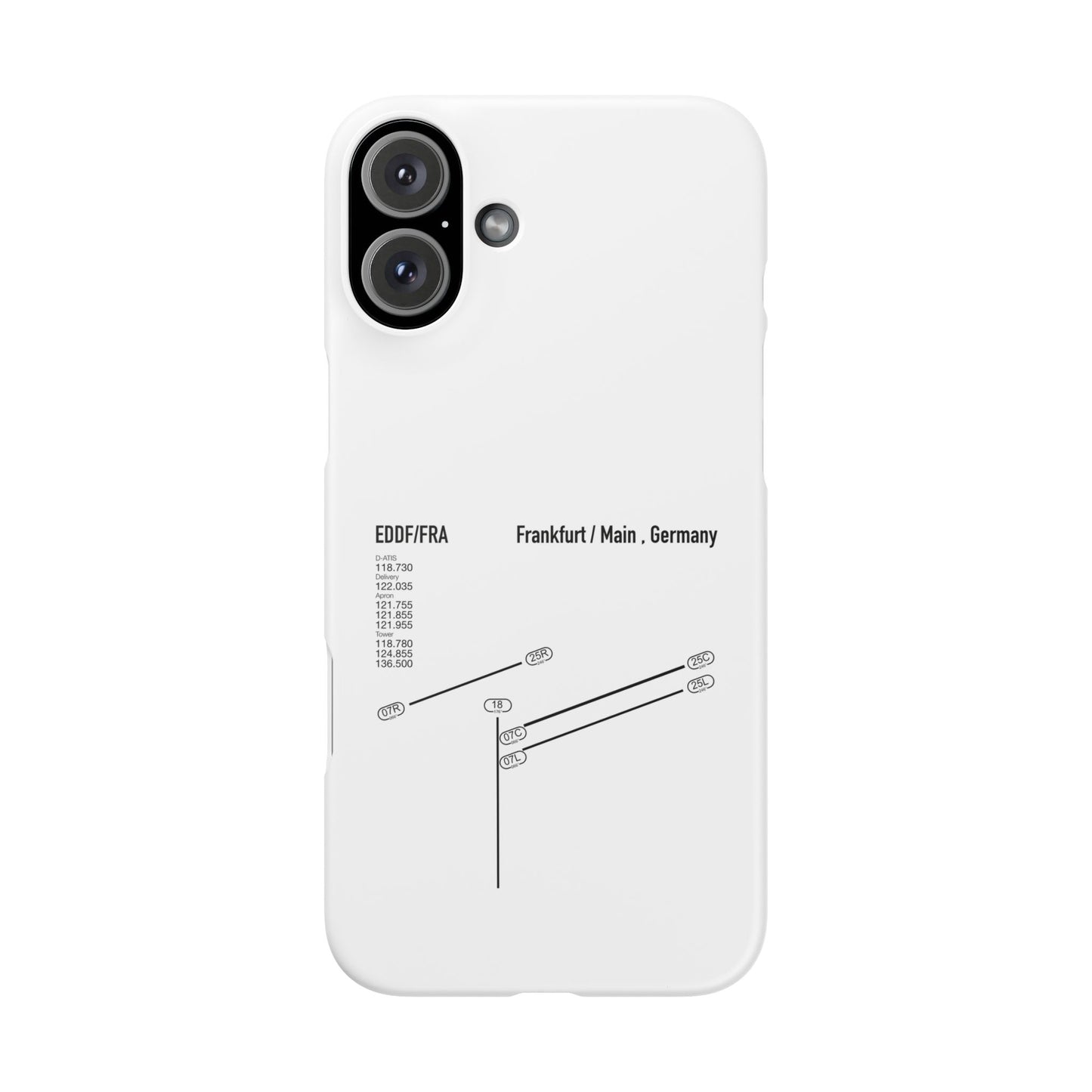Frankfurt Airport Runway Phone Case - White Edition