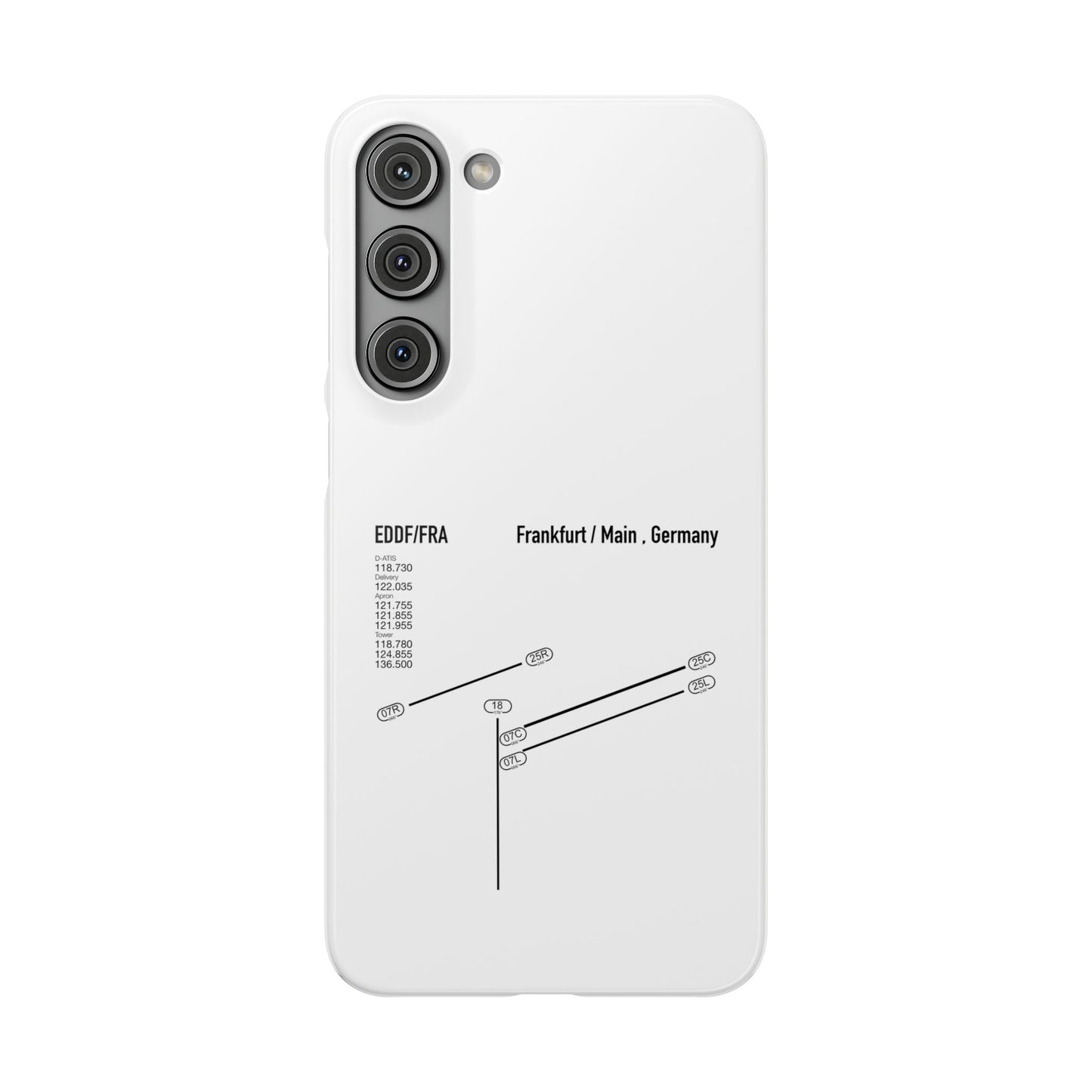 Frankfurt Airport Runway Phone Case - White Edition