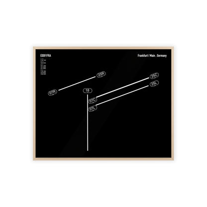 Frankfurt Airport Runway Poster - Black Edition