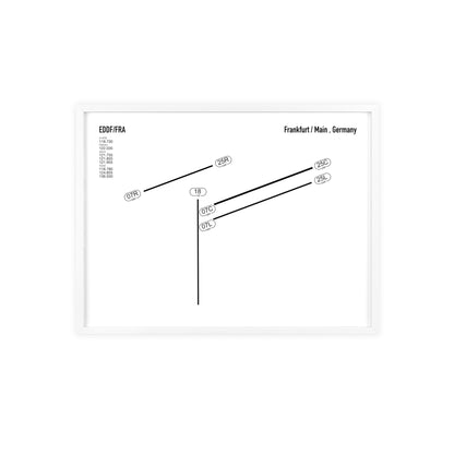 Frankfurt Airport Runway Poster - White Edition