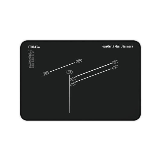 Frankfurt Airport Runway Desk Mat - Black Edition