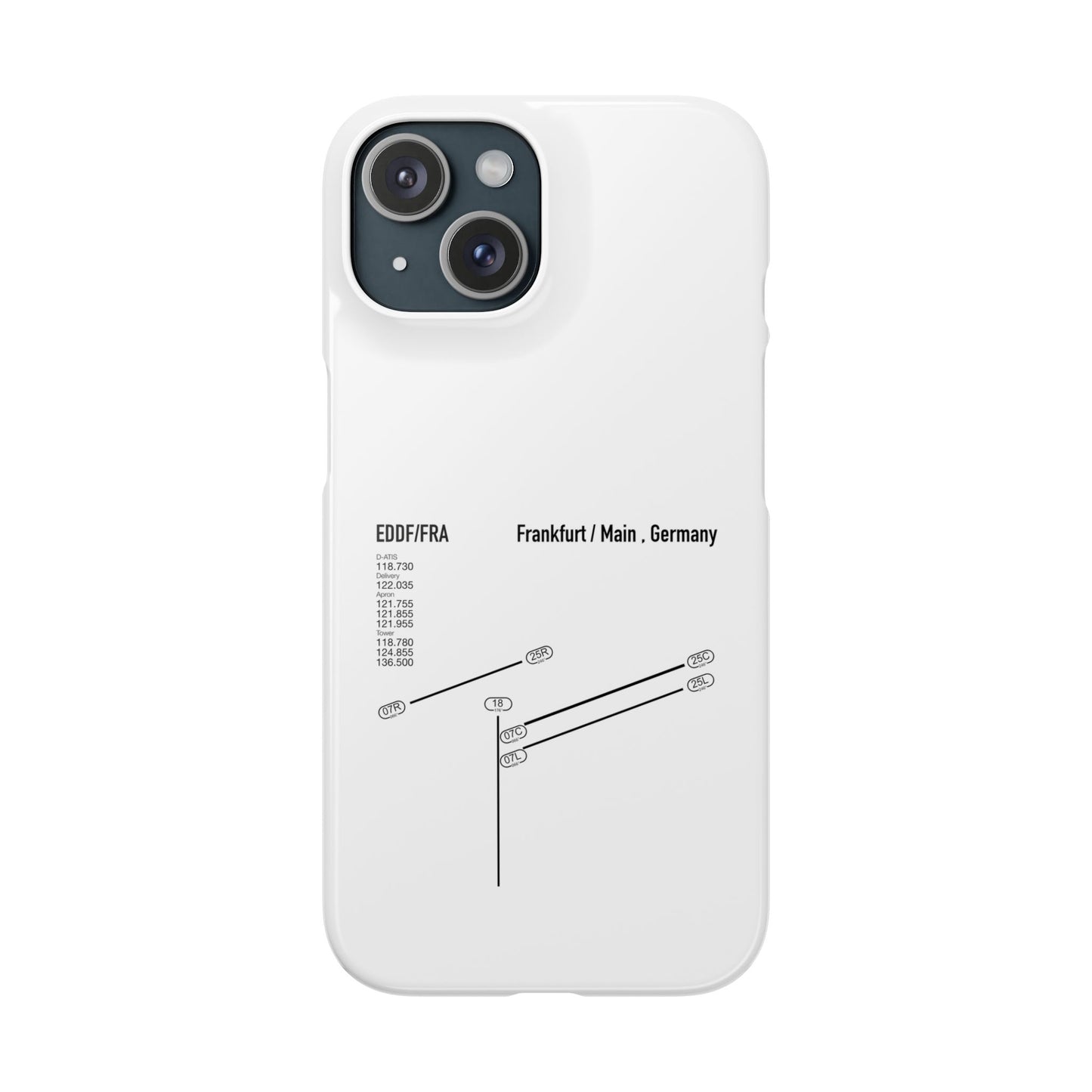 Frankfurt Airport Runway Phone Case - White Edition