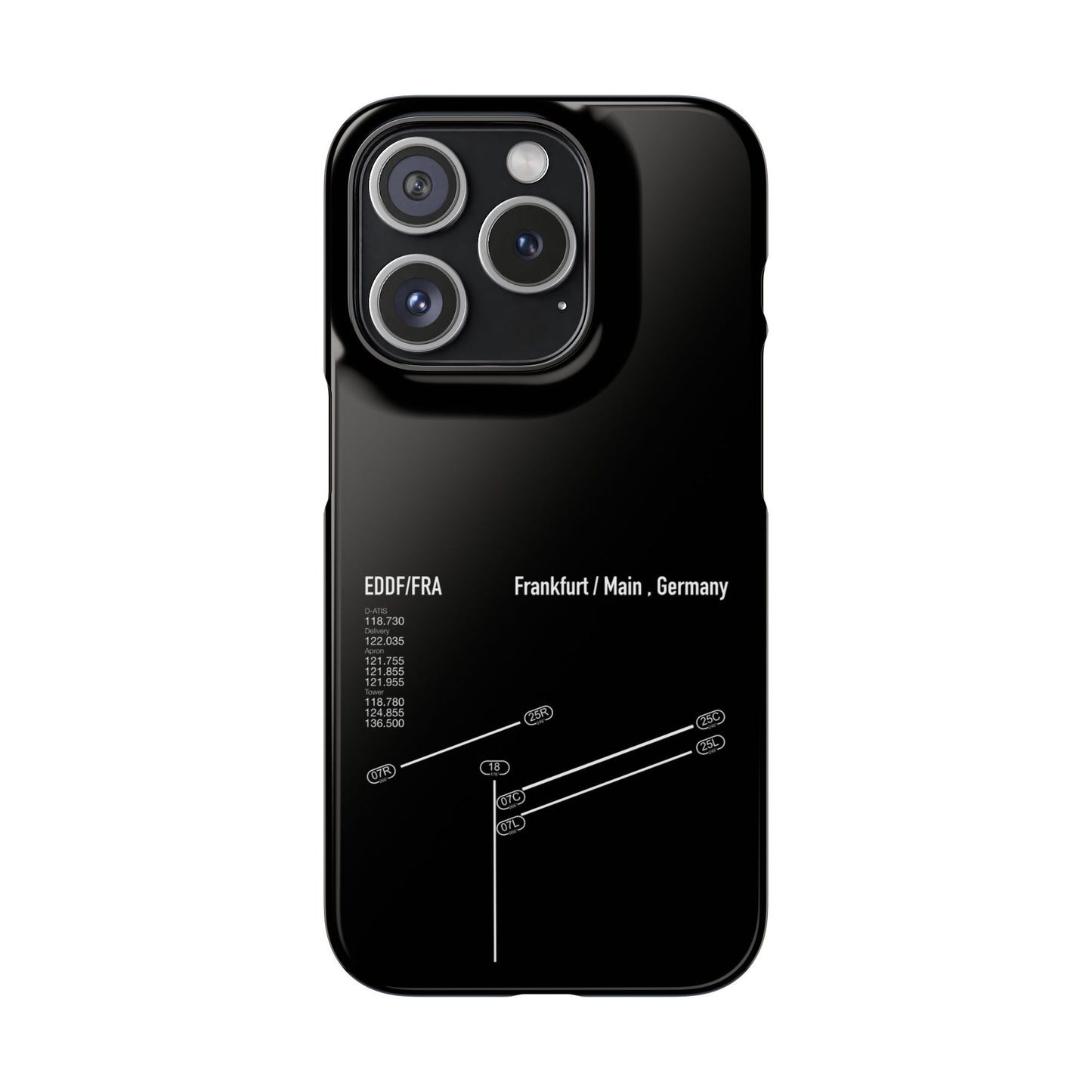 Frankfurt Airport Runway Phone Case - Black Edition