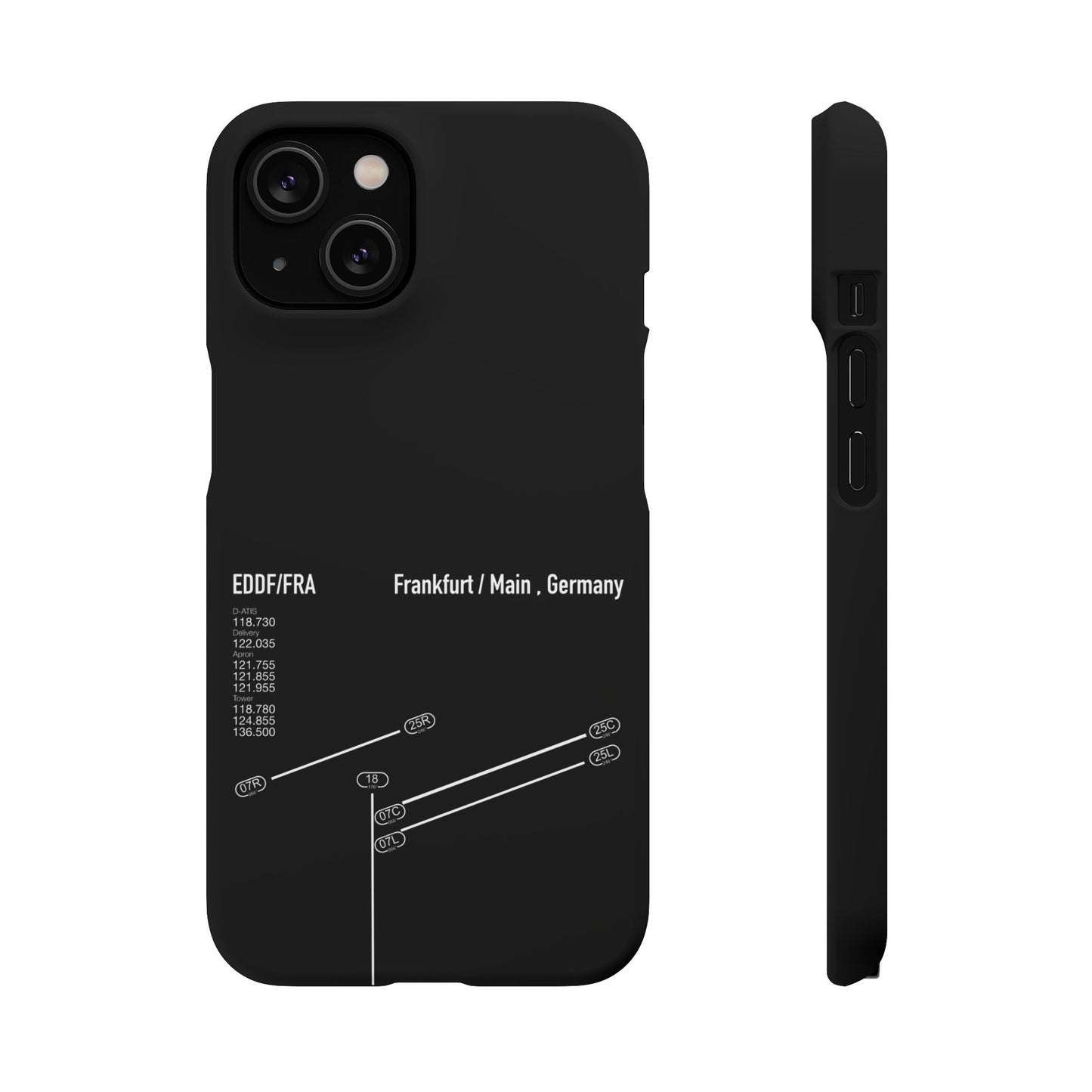 Frankfurt Airport Runway Phone Case - Black Edition