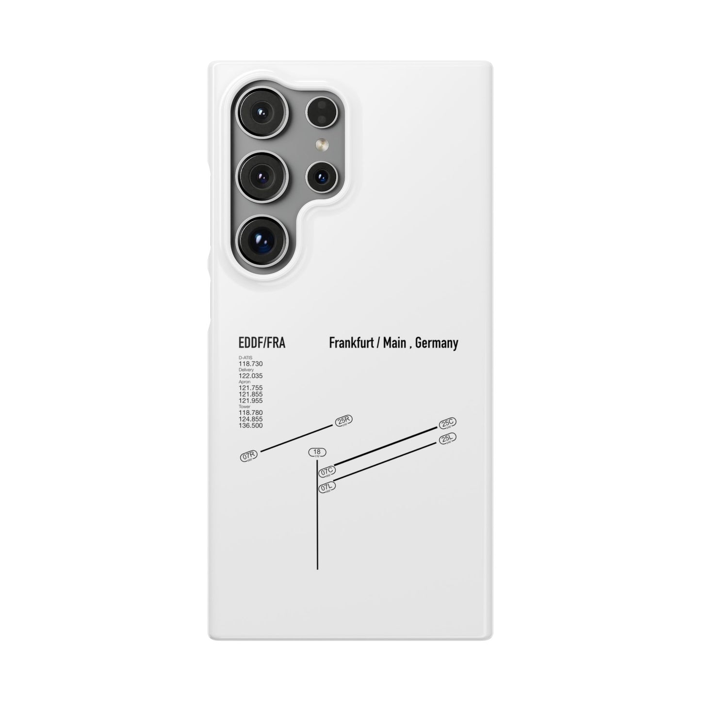 Frankfurt Airport Runway Phone Case - White Edition