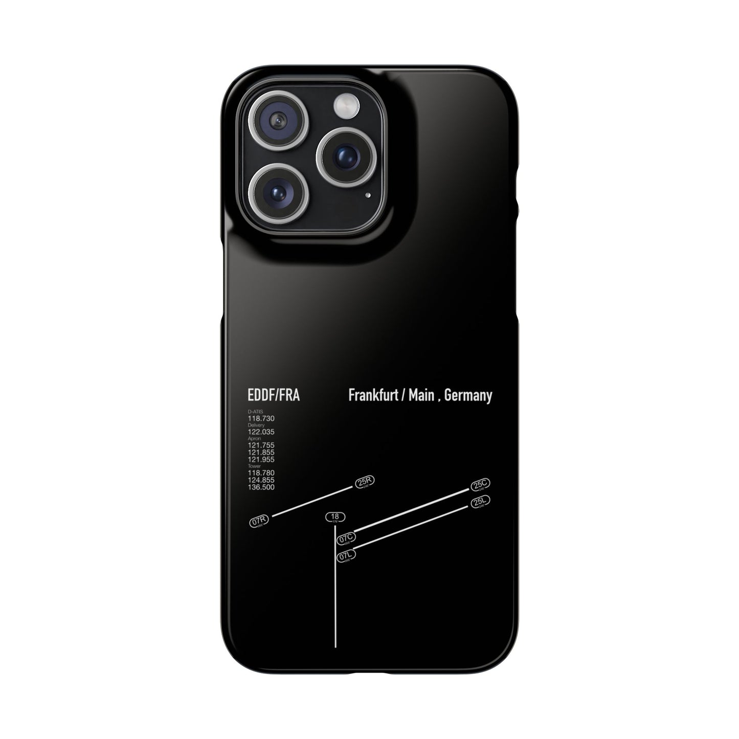 Frankfurt Airport Runway Phone Case - Black Edition