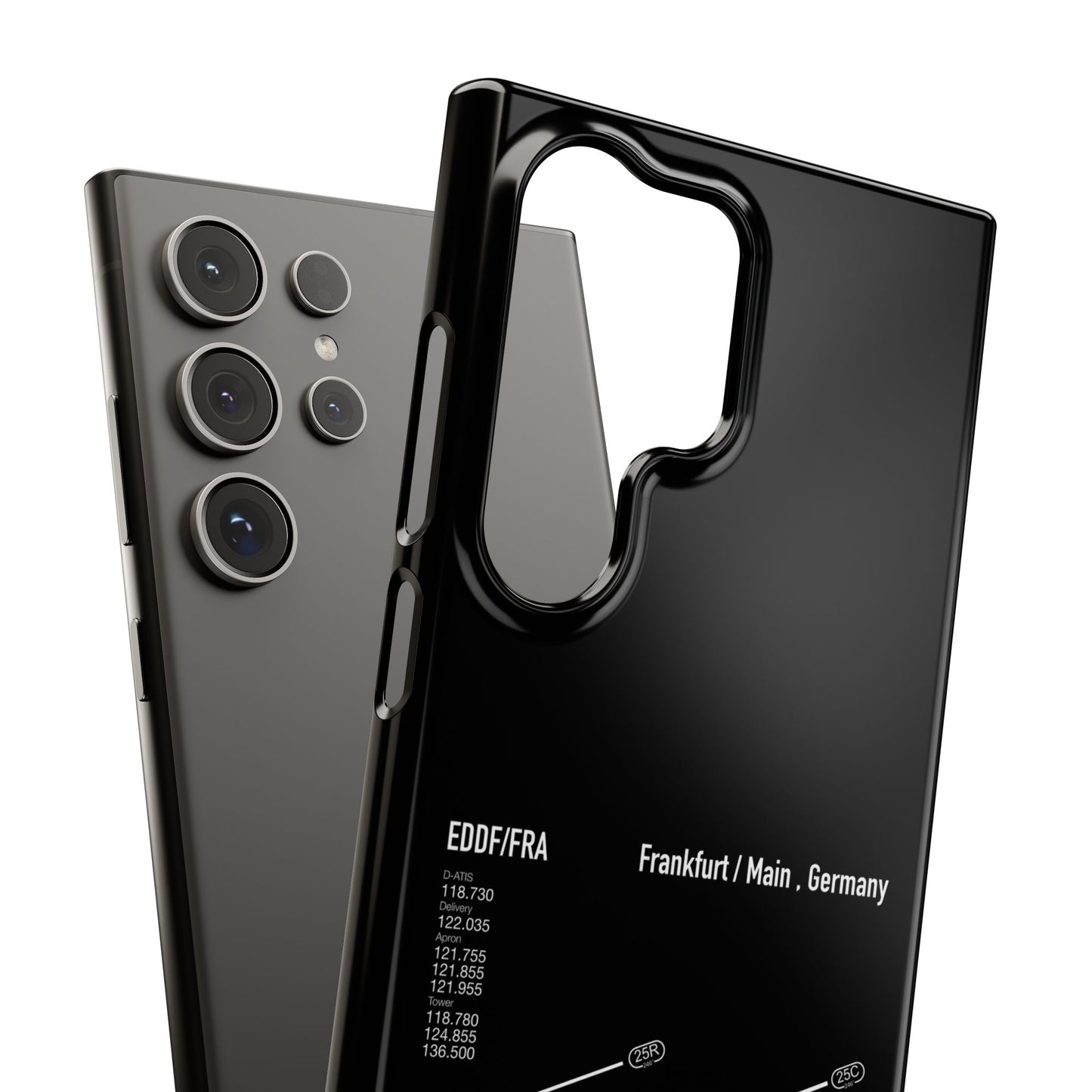 Frankfurt Airport Runway Phone Case - Black Edition