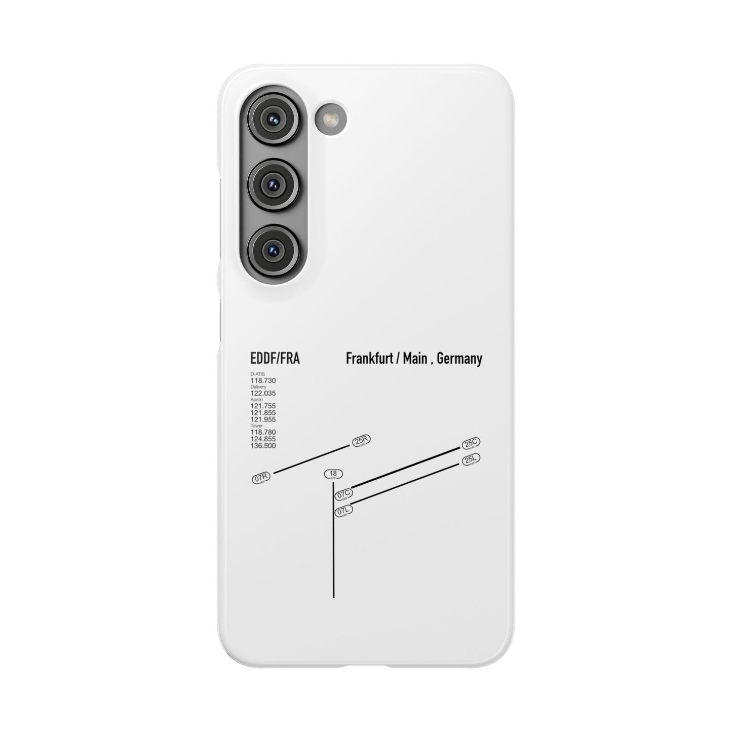 Frankfurt Airport Runway Phone Case - White Edition