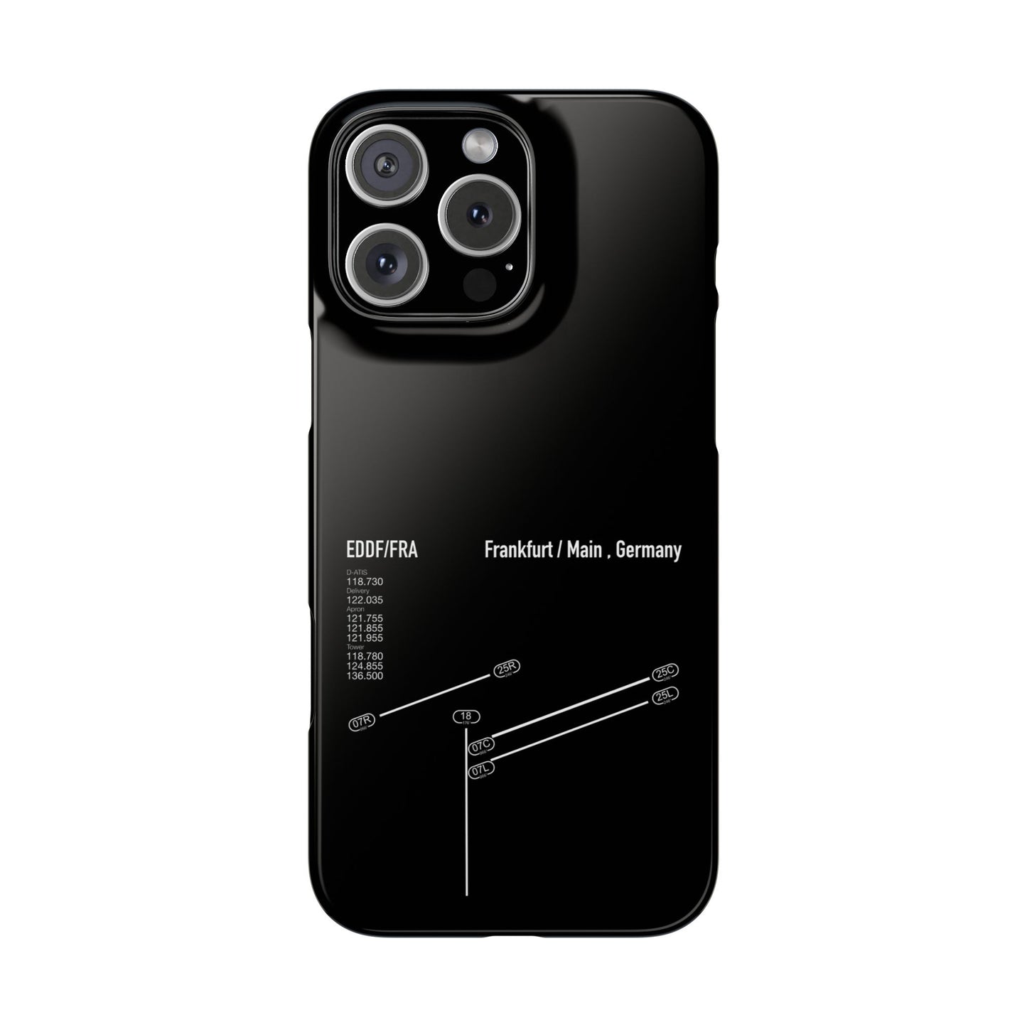Frankfurt Airport Runway Phone Case - Black Edition