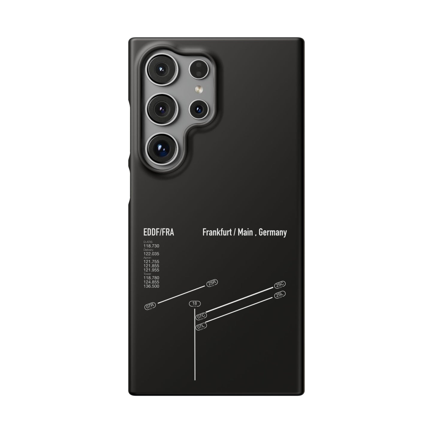 Frankfurt Airport Runway Phone Case - Black Edition