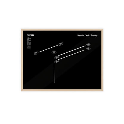 Frankfurt Airport Runway Poster - Black Edition