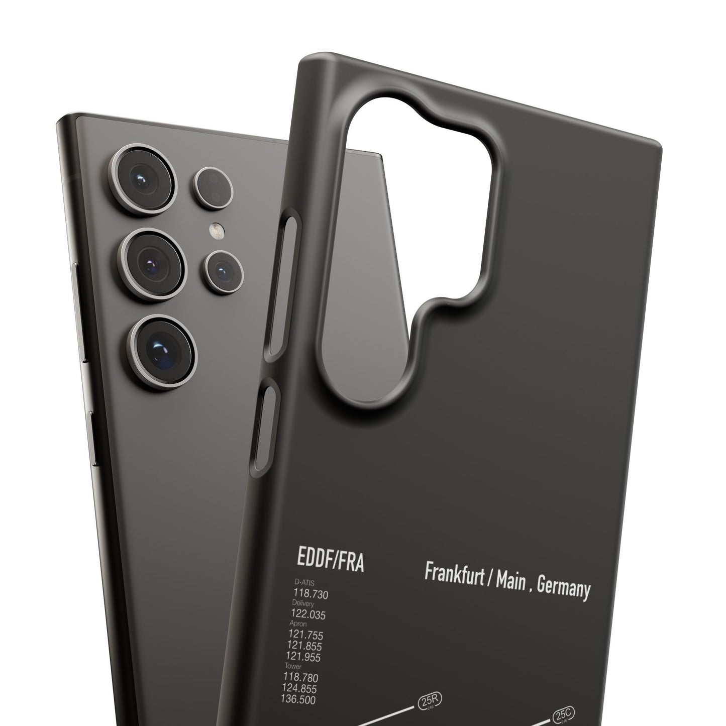 Frankfurt Airport Runway Phone Case - Black Edition