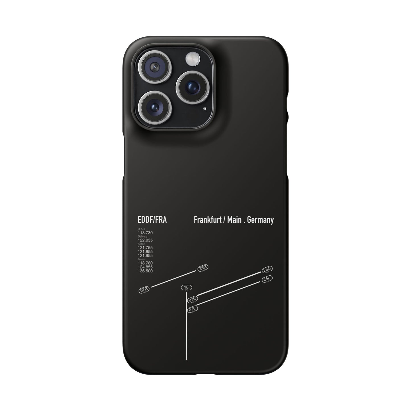 Frankfurt Airport Runway Phone Case - Black Edition