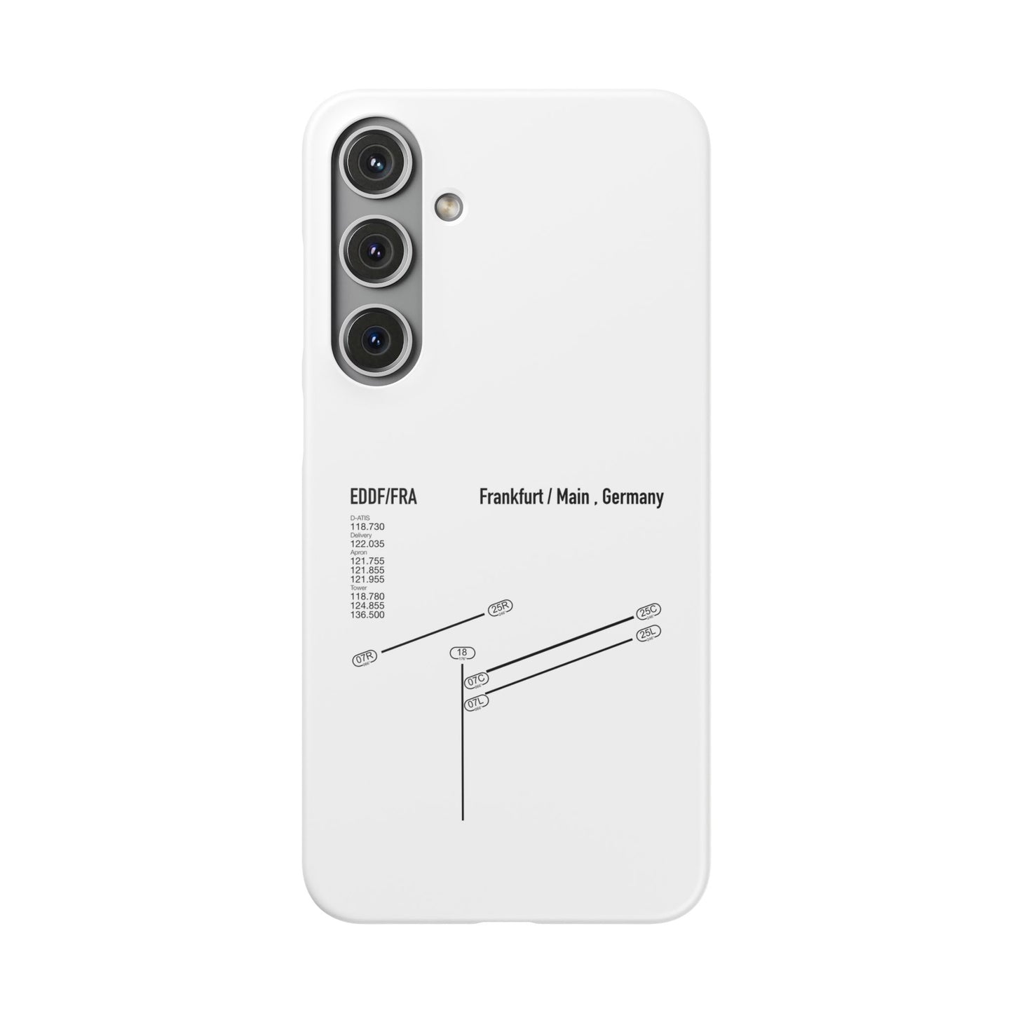 Frankfurt Airport Runway Phone Case - White Edition