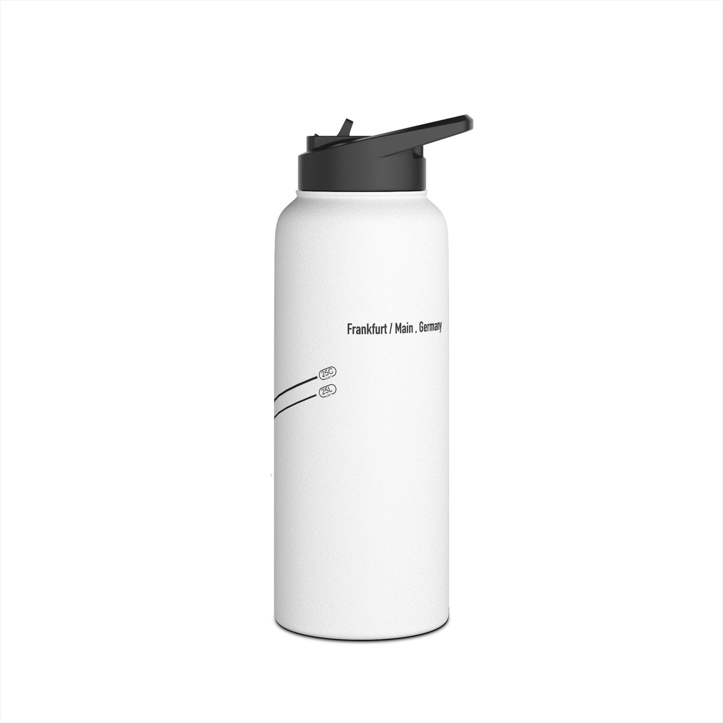 Frankfurt Airport Runway Water Bottle - White Edition