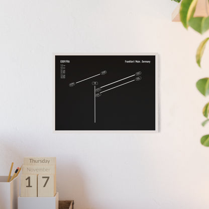 Frankfurt Airport Runway Poster - Black Edition